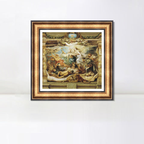 INVIN ART Framed Canvas Art Giclee Print Series#198 by Peter Paul Rubens Wall Art Living Room Home Office Decorations