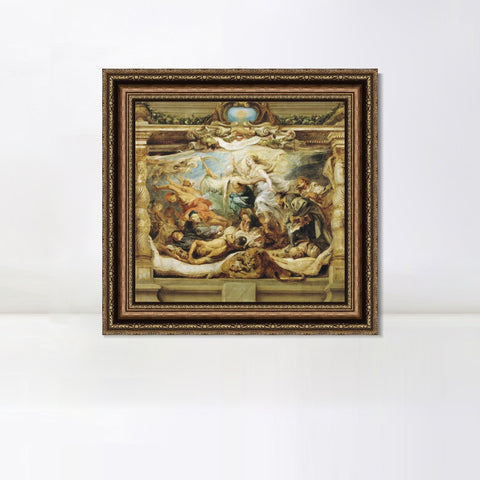INVIN ART Framed Canvas Art Giclee Print Series#198 by Peter Paul Rubens Wall Art Living Room Home Office Decorations