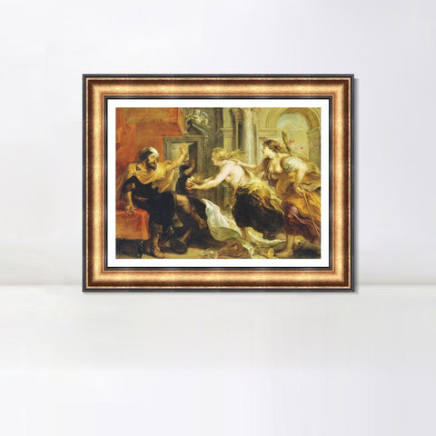 INVIN ART Framed Canvas Art Giclee Print Series#205 by Peter Paul Rubens Wall Art Living Room Home Office Decorations