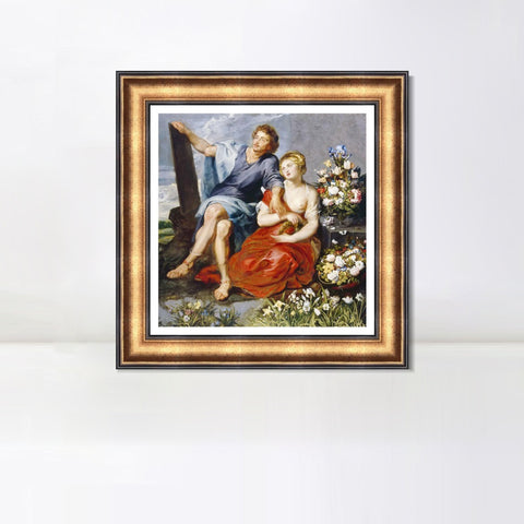 INVIN ART Framed Canvas Art Giclee Print Series#213 by Peter Paul Rubens Wall Art Living Room Home Office Decorations