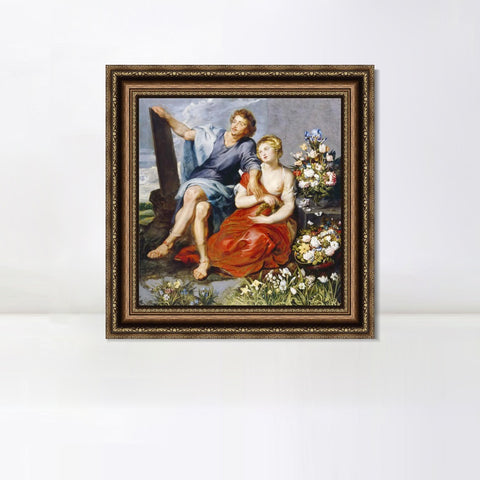 INVIN ART Framed Canvas Art Giclee Print Series#213 by Peter Paul Rubens Wall Art Living Room Home Office Decorations