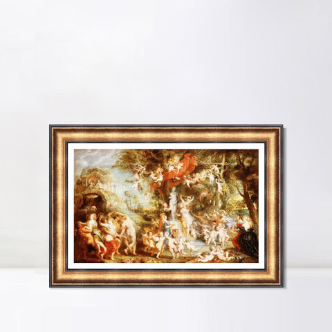 INVIN ART Framed Canvas Art Giclee Print Series#235 by Peter Paul Rubens Wall Art Living Room Home Office Decorations