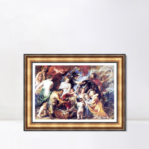 INVIN ART Framed Canvas Art Giclee Print Series#240 by Peter Paul Rubens Wall Art Living Room Home Office Decorations