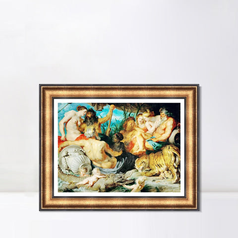 INVIN ART Framed Canvas Art Giclee Print Series#244 by Peter Paul Rubens Wall Art Living Room Home Office Decorations
