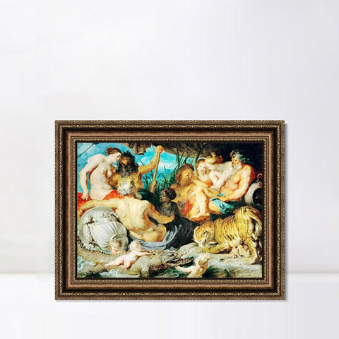 INVIN ART Framed Canvas Art Giclee Print Series#244 by Peter Paul Rubens Wall Art Living Room Home Office Decorations
