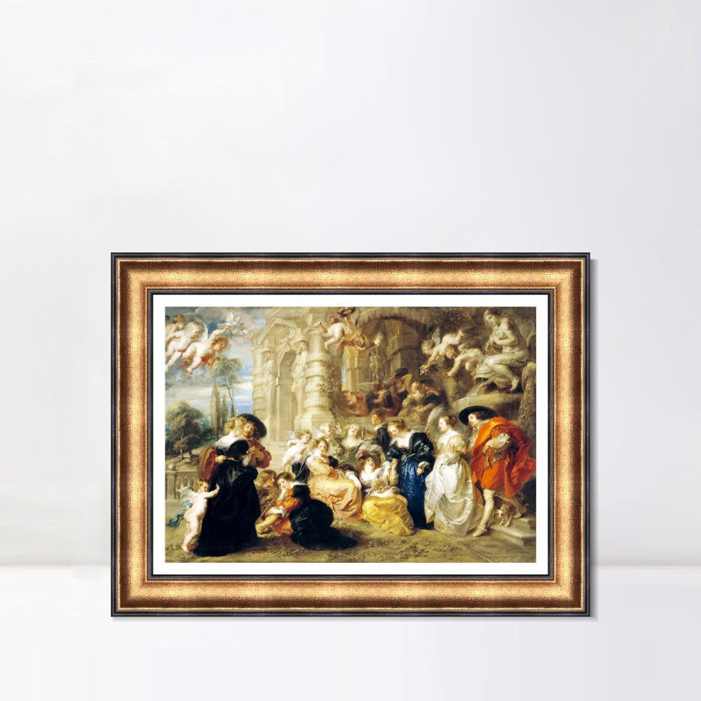INVIN ART Framed Canvas Art Giclee Print Series#245 by Peter Paul Rubens Wall Art Living Room Home Office Decorations