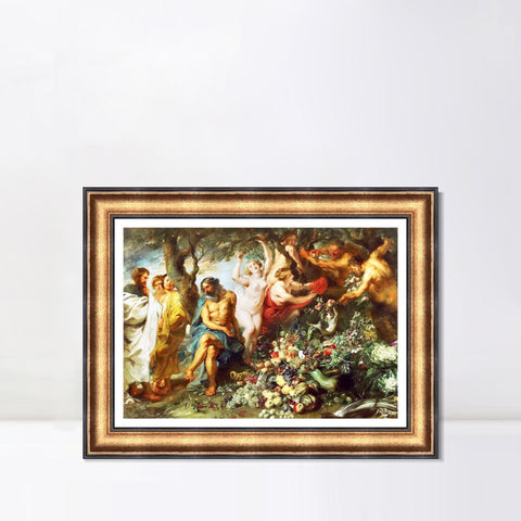 INVIN ART Framed Canvas Art Giclee Print Series#250 by Peter Paul Rubens Wall Art Living Room Home Office Decorations