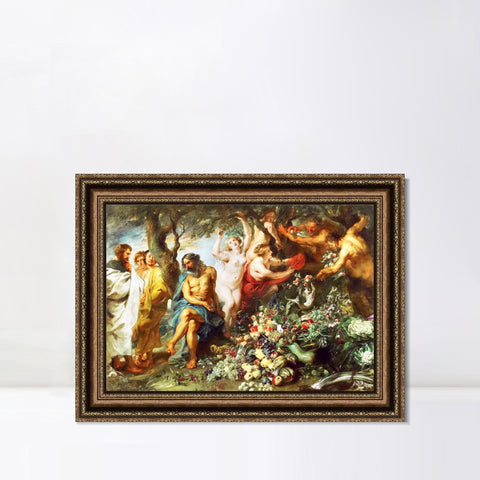 INVIN ART Framed Canvas Art Giclee Print Series#250 by Peter Paul Rubens Wall Art Living Room Home Office Decorations