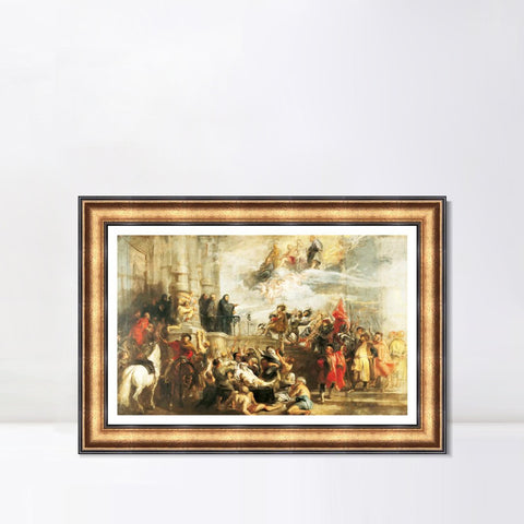 INVIN ART Framed Canvas Art Giclee Print Series#263 by Peter Paul Rubens Wall Art Living Room Home Office Decorations