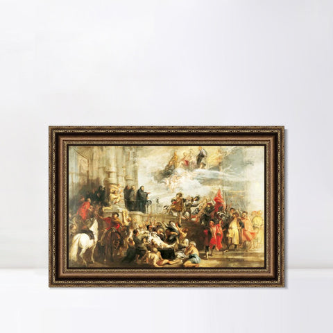 INVIN ART Framed Canvas Art Giclee Print Series#263 by Peter Paul Rubens Wall Art Living Room Home Office Decorations