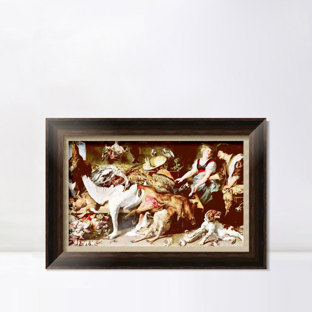 INVIN ART Framed Canvas Art Giclee Print Series#273 by Peter Paul Rubens Wall Art (Vintage Embossed Gold frame,20"x28")
