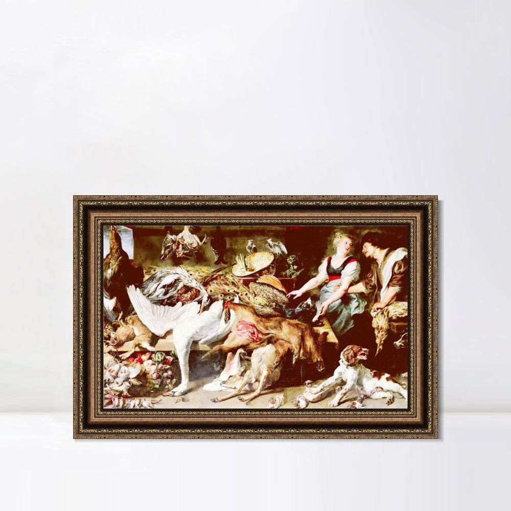 INVIN ART Framed Canvas Art Giclee Print Series#273 by Peter Paul Rubens Wall Art (Vintage Embossed Gold frame,20"x28")