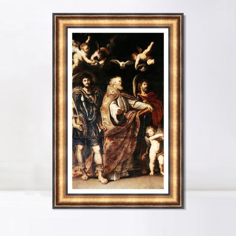 INVIN ART Framed Canvas Art Giclee Print Series#283 by Peter Paul Rubens Wall Art Living Room Home Office Decorations