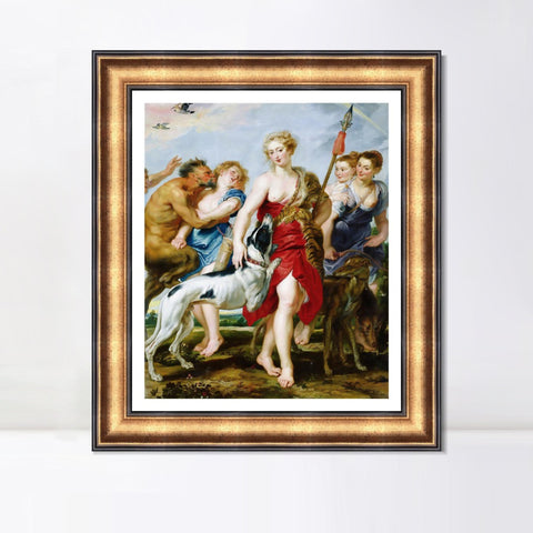 INVIN ART Framed Canvas Art Giclee Print Series#294 by Peter Paul Rubens Wall Art Living Room Home Office Decorations