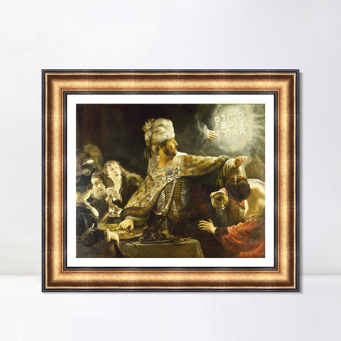 INVIN ART Framed Canvas Art Giclee Print Series#004 by Rembrandt Harmenszoon van Rijn Wall Art Living Room Home Office Decorations