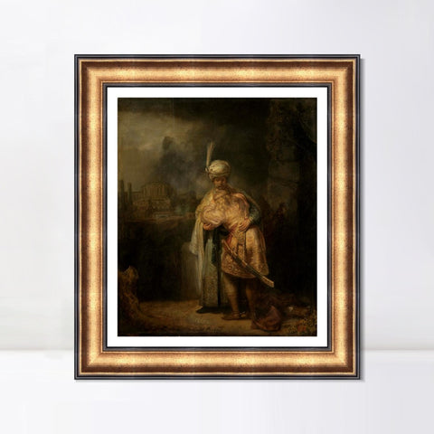 INVIN ART Framed Canvas Art Giclee Print Series#007 by Rembrandt Harmenszoon van Rijn Wall Art Living Room Home Office Decorations