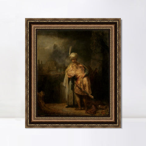 INVIN ART Framed Canvas Art Giclee Print Series#007 by Rembrandt Harmenszoon van Rijn Wall Art Living Room Home Office Decorations