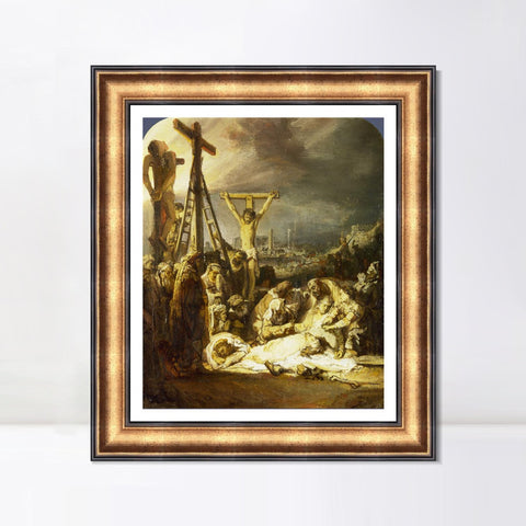 INVIN ART Framed Canvas Art Giclee Print Series#009 by Rembrandt Harmenszoon van Rijn Wall Art Living Room Home Office Decorations