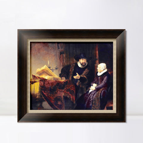 INVIN ART Framed Canvas Art Giclee Print Series#010 by Rembrandt Harmenszoon van Rijn Wall Art Living Room Home Office Decorations