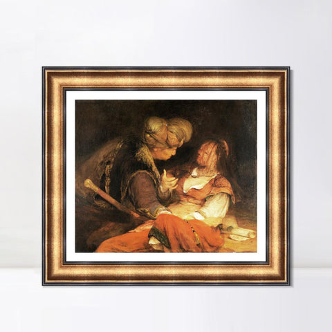 INVIN ART Framed Canvas Art Giclee Print Series#012 by Rembrandt Harmenszoon van Rijn Wall Art Living Room Home Office Decorations