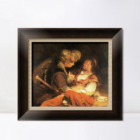 INVIN ART Framed Canvas Art Giclee Print Series#012 by Rembrandt Harmenszoon van Rijn Wall Art Living Room Home Office Decorations