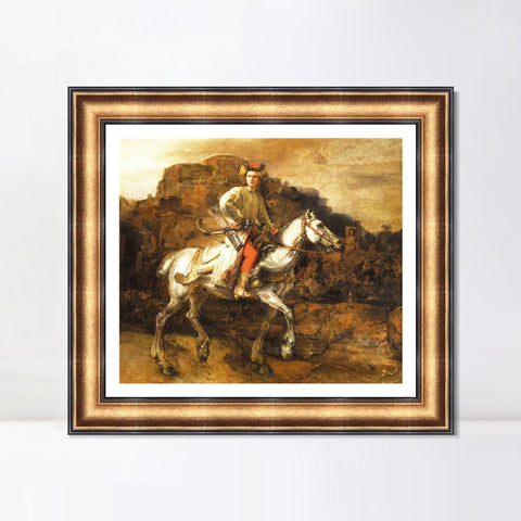 INVIN ART Framed Canvas Art Giclee Print Series#013 by Rembrandt Harmenszoon van Rijn Wall Art Living Room Home Office Decorations