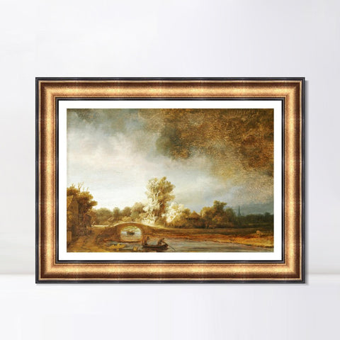 INVIN ART Framed Canvas Art Giclee Print Series#015 by Rembrandt Harmenszoon van Rijn Wall Art Living Room Home Office Decorations