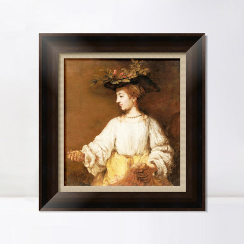 INVIN ART Framed Canvas Art Giclee Print Series#017 by Rembrandt Harmenszoon van Rijn Wall Art Living Room Home Office Decorations