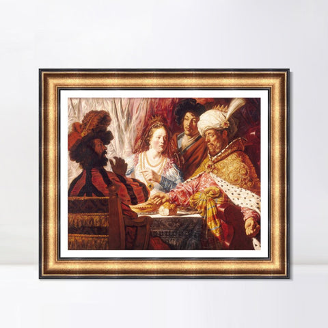 INVIN ART Framed Canvas Art Giclee Print Series#018 by Rembrandt Harmenszoon van Rijn Wall Art Living Room Home Office Decorations