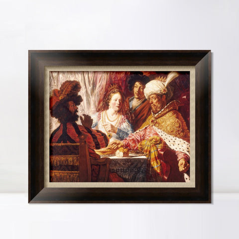 INVIN ART Framed Canvas Art Giclee Print Series#018 by Rembrandt Harmenszoon van Rijn Wall Art Living Room Home Office Decorations