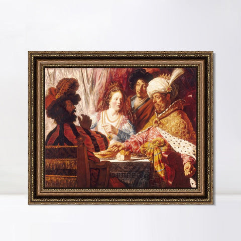 INVIN ART Framed Canvas Art Giclee Print Series#018 by Rembrandt Harmenszoon van Rijn Wall Art Living Room Home Office Decorations