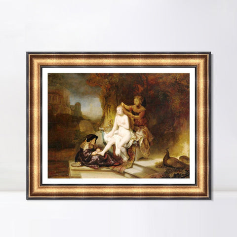 INVIN ART Framed Canvas Art Giclee Print Series#019 by Rembrandt Harmenszoon van Rijn Wall Art Living Room Home Office Decorations