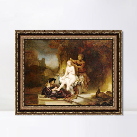 INVIN ART Framed Canvas Art Giclee Print Series#019 by Rembrandt Harmenszoon van Rijn Wall Art Living Room Home Office Decorations