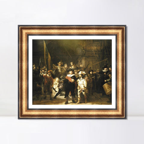 INVIN ART Framed Canvas Art Giclee Print Series#023 by Rembrandt Harmenszoon van Rijn Wall Art Living Room Home Office Decorations