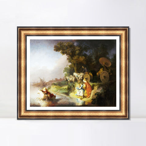 INVIN ART Framed Canvas Art Giclee Print Series#024 by Rembrandt Harmenszoon van Rijn Wall Art Living Room Home Office Decorations