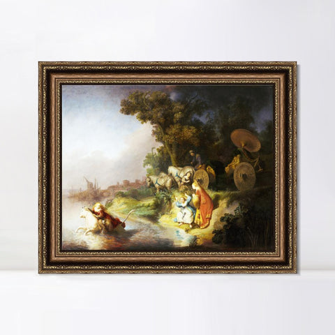 INVIN ART Framed Canvas Art Giclee Print Series#024 by Rembrandt Harmenszoon van Rijn Wall Art Living Room Home Office Decorations