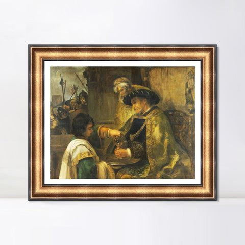 INVIN ART Framed Canvas Art Giclee Print Series#025 by Rembrandt Harmenszoon van Rijn Wall Art Living Room Home Office Decorations