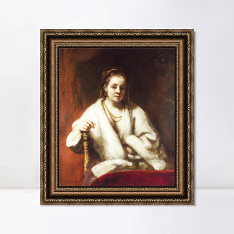 INVIN ART Framed Canvas Art Giclee Print Series#028 by Rembrandt Harmenszoon van Rijn Wall Art Living Room Home Office Decorations