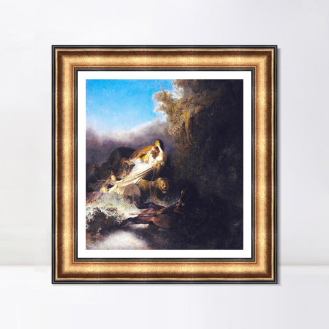 INVIN ART Framed Canvas Art Giclee Print Series#030 by Rembrandt Harmenszoon van Rijn Wall Art Living Room Home Office Decorations