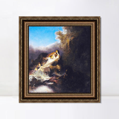 INVIN ART Framed Canvas Art Giclee Print Series#030 by Rembrandt Harmenszoon van Rijn Wall Art Living Room Home Office Decorations