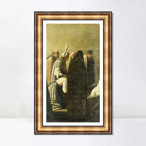 INVIN ART Framed Canvas Art Giclee Print Series#034 by Rembrandt Harmenszoon van Rijn Wall Art Living Room Home Office Decorations