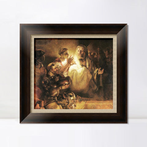 INVIN ART Framed Canvas Art Giclee Print Series#035 by Rembrandt Harmenszoon van Rijn Wall Art Living Room Home Office Decorations