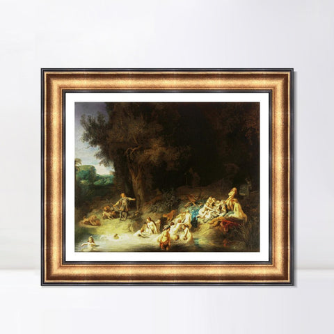 INVIN ART Framed Canvas Art Giclee Print Series#036 by Rembrandt Harmenszoon van Rijn Wall Art Living Room Home Office Decorations