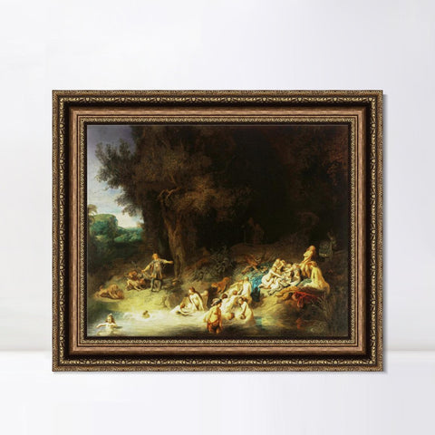 INVIN ART Framed Canvas Art Giclee Print Series#036 by Rembrandt Harmenszoon van Rijn Wall Art Living Room Home Office Decorations