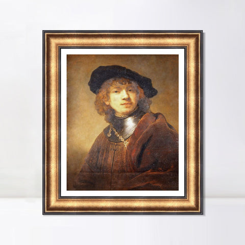 INVIN ART Framed Canvas Art Giclee Print Series#039 by Rembrandt Harmenszoon van Rijn Wall Art Living Room Home Office Decorations