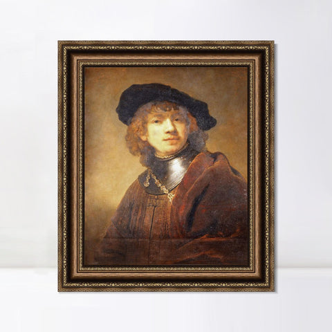 INVIN ART Framed Canvas Art Giclee Print Series#039 by Rembrandt Harmenszoon van Rijn Wall Art Living Room Home Office Decorations