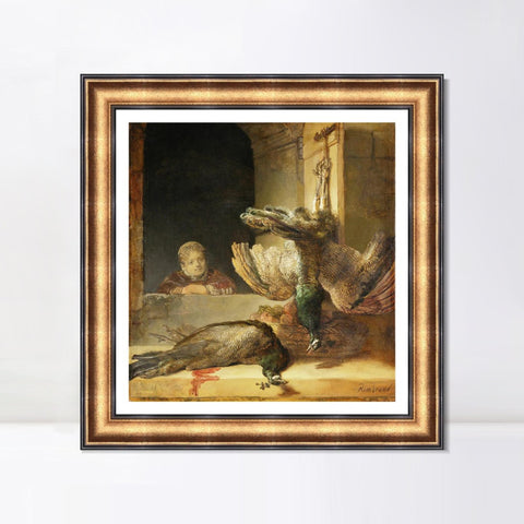 INVIN ART Framed Canvas Art Giclee Print Series#042 by Rembrandt Harmenszoon van Rijn Wall Art Living Room Home Office Decorations