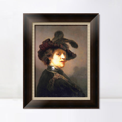 INVIN ART Framed Canvas Art Giclee Print Series#045 by Rembrandt Harmenszoon van Rijn Wall Art Living Room Home Office Decorations