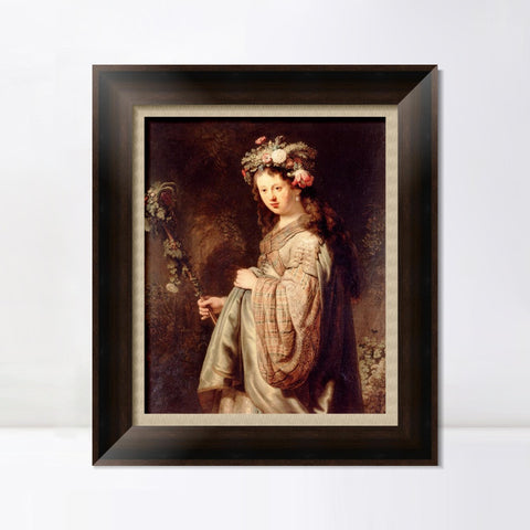 INVIN ART Framed Canvas Art Giclee Print Series#048 by Rembrandt Harmenszoon van Rijn Wall Art Living Room Home Office Decorations