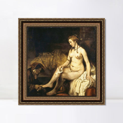 INVIN ART Framed Canvas Art Giclee Print Series#049 by Rembrandt Harmenszoon van Rijn Wall Art Living Room Home Office Decorations